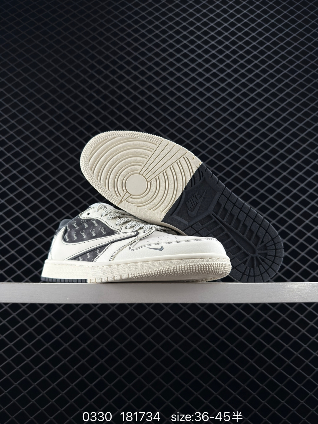 fragment design x Travis Scott x Nike Air Jordan 1 Low OG SP”Black/Green Toe“